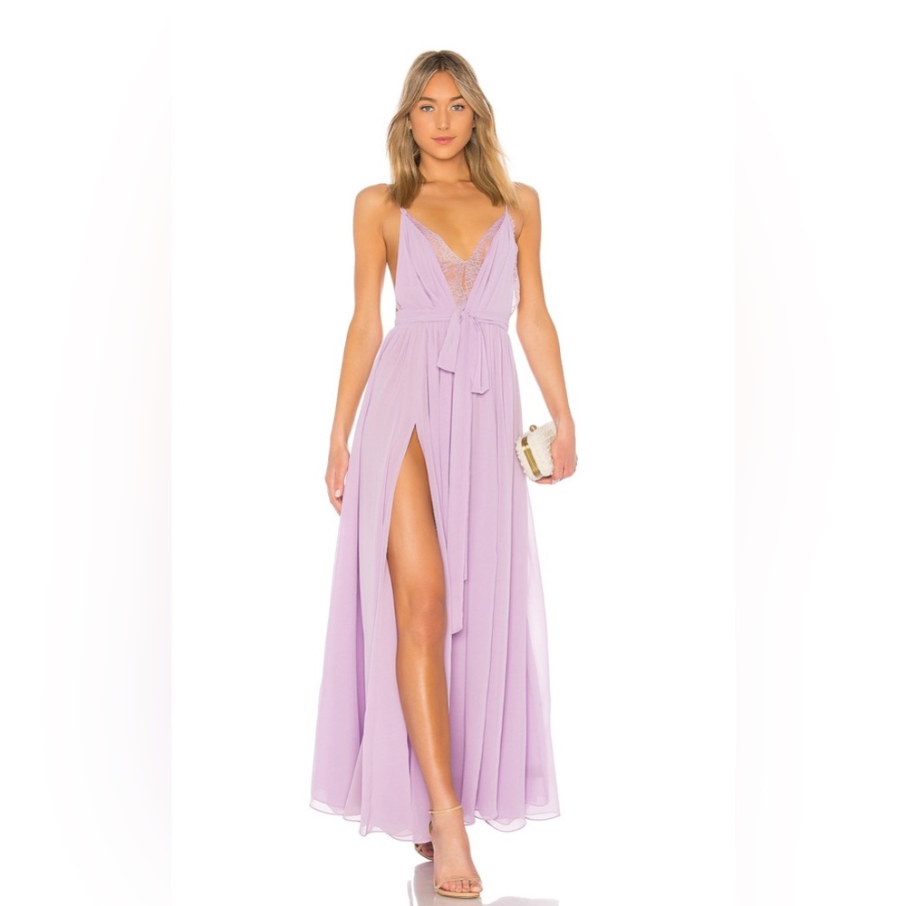 Michael Costello x Revolve Justin Gown in Lavendar